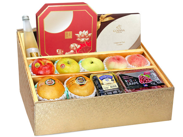 Fruit Basket - Mid Autumn Panorama Peninsula Moon Cake Fruits Gift Box M33 - 0DB0625F1 Photo