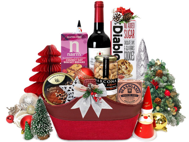 Wine n Food Hamper - Christmas Fancy Classic Food Gift Hamper L9 - L76609655 Photo