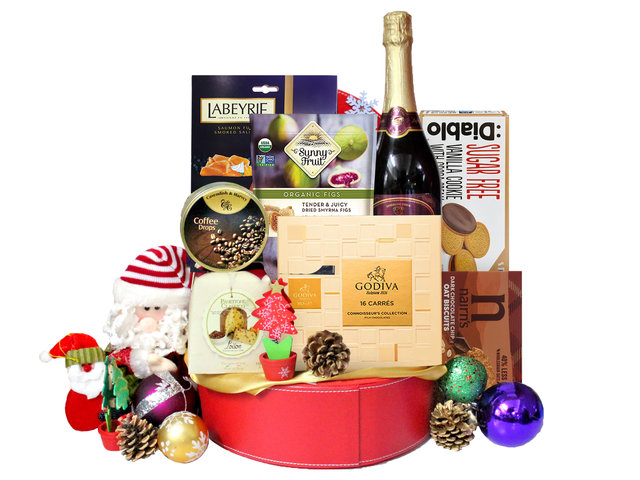 Wine n Food Hamper - Christmas Fancy Special Gift Hamper D - L19179 Photo