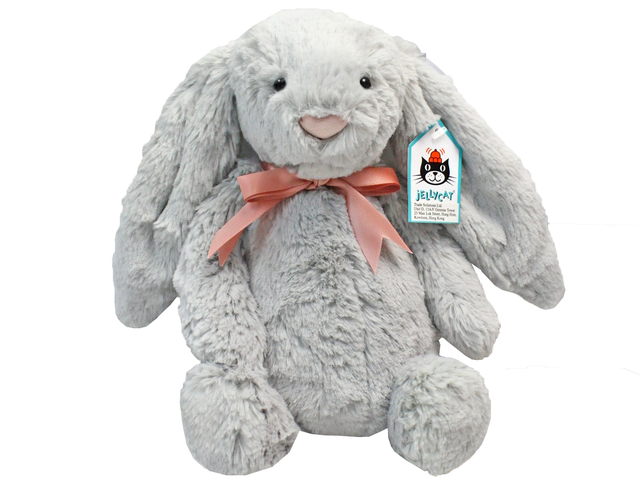 Teddy Bear n Doll - JellyCat Silver Bunny - L192280 Photo